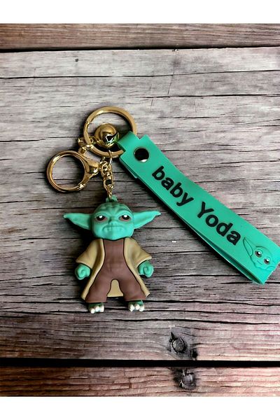Happyland سلسلة مفاتيح وحقيبة تزيين للأطفال من Star Wars Mandalorian The Child Grogu Baby Yoda