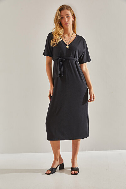 Bianco Lucci Dámské šaty s výstřihem do V