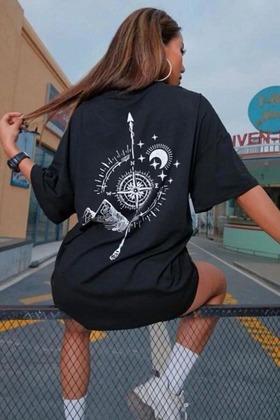 blackbonds Μπλουζάκι με στάμπα με πυξίδα στην πλάτη