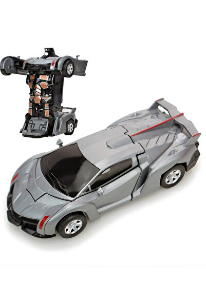 Uğur Böceği Ticaret Robota Dönüşen Araba  Transformers İt Bırak - Gri Ferrari...