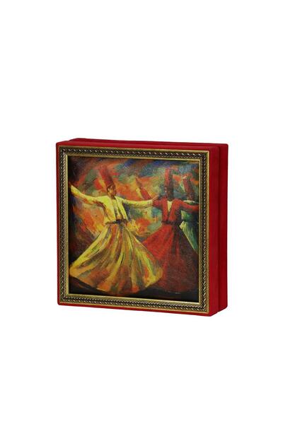 AMBALAJ PAZARI Semazen Tablo Çikolata Kutusu Takımı 25 Bölmeli 25x25 cm
