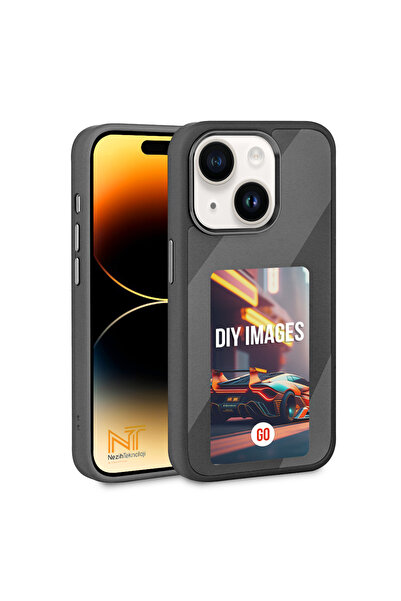 Nezih Case Apple iPhone 14 Uyumlu Ekranı Yansıtan  Akıllı NFC Kapak Kılıf