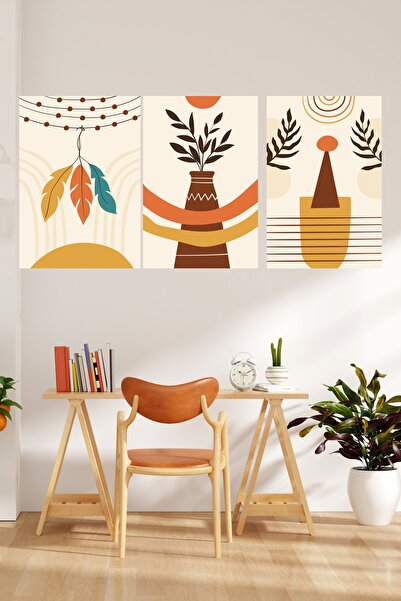 LİPYOS Ρετρό αφίσα από ξύλο 3 χιλιοστών με θέμα Boho Bohemian