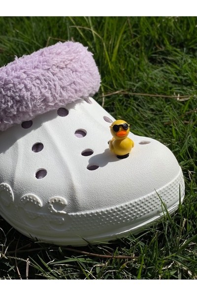 Crocs 3D Crocs Charm Gözlüklü Ördek/Üç Boyutlu Crocs Süsü Gözlüklü Ördek