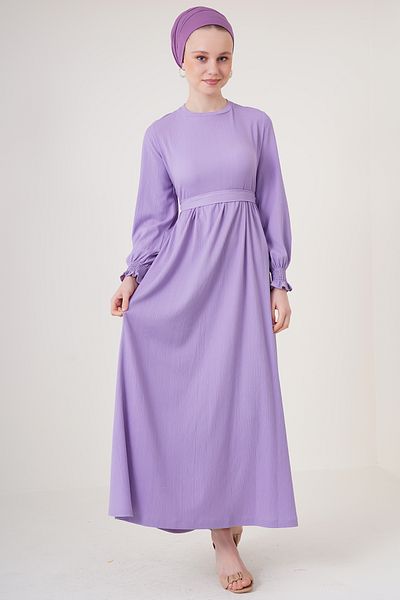 Bigdart 1525 Πλεκτό Φόρεμα Hijab - Λιλά