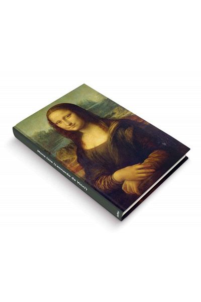 DEFFTER دفتر ملاحظات Art Of Word Da Vinci MonaLisa غير المبطن 96 ورقة بغطاء صلب