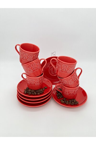 turgut Bm 6 Kişilik 12 Parça Porselen Fincan Takımı