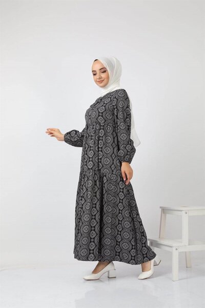 moda periy women modest seasonal summer cotton Comfortable Fit salaş Hijab Dress