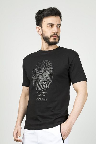 Cazador Ανδρικό μπλουζάκι με λαιμόκοψη Oversize Μαύρο