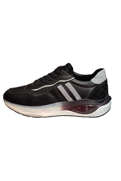 Voyager Чорні шкіряні чоловічі кросівки