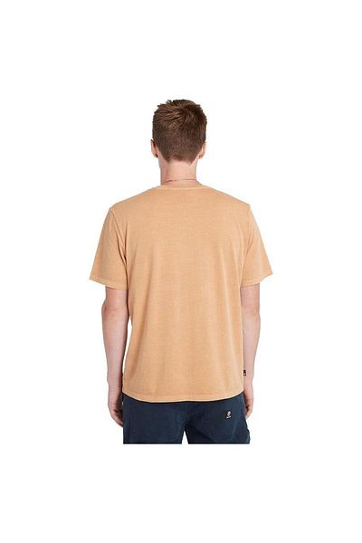 Timberland Garment Dye Logo Men's T-Shirt Wheat