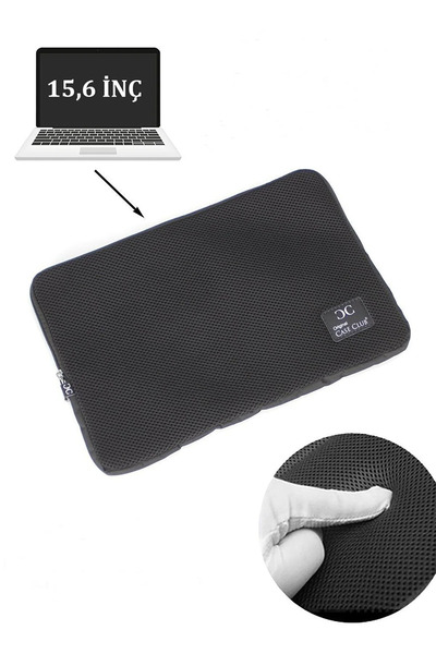 Çantachım حقيبة كمبيوتر محمول من القماش الأسود لجهاز ماك بوك