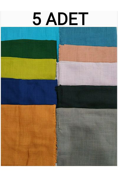 ZeynoÇeyiz GIFT Cotton Writing Scarf (5 PCS) - Umrah Hajj Henna BULK GIFT for Wedding Funeral