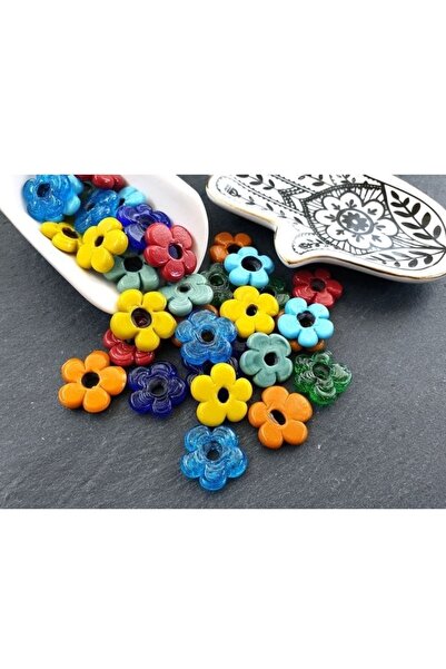 232 Konsept Mărgele de sticlă Papatya Dimensiune medie 1,5 cm Culori asortate...