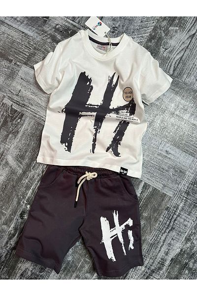 bir dünya çocuk Hi Men's Shorts Set