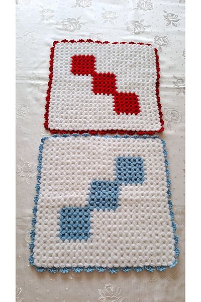 SOUL BY A&B Hand-knitted washcloth bath washcloth bath washcloth pouch soft dowry red blue