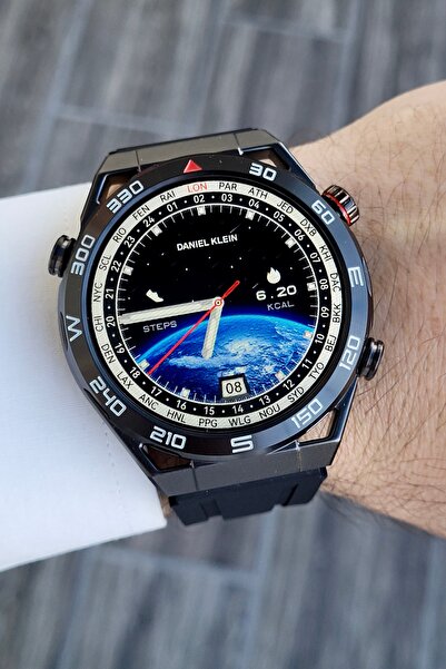 Daniel Klein Siyah Silikon Ve Siyah Metal Yedek Kordonlu Akıllı Kol Saati