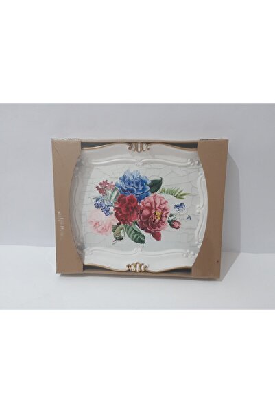 renkli çiçekler Servis Tepsisi Desenli Kullanışlı Tepsi