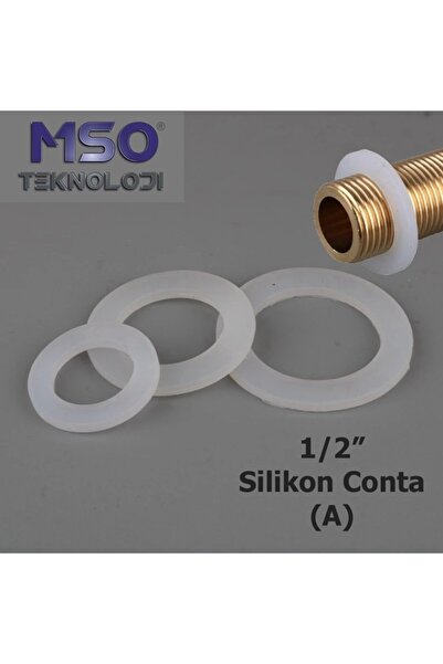 MSO TEKNOLOJİ Bahçecilik VIP Kalite Silikon Musluk Başlık Adaptör Conta (1/2 - A)