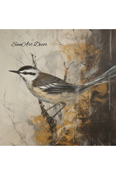 Sanart Vintage ζωγραφική με κορνίζα, ελαιογραφία, ζωγραφική με κορνίζα, καλλιτεχνική διακόσμηση, ζωγραφική πουλιών
