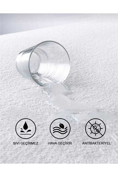 AYHOME 10 Pieces Liquid Proof Pillow Mat Pad Protector Cotton Pillow Case White Color 50 X70 Cm