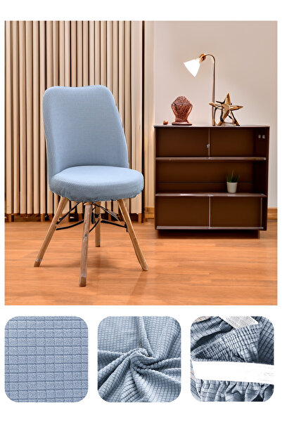 etleshome Yıkanabilir Streç Lastikli Likralı Oval Sandalye Kılıfı - Yuvarlak Sandalye Örtüsü