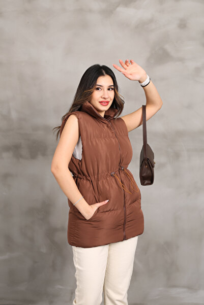 Avakado Vestă gonflabilă pentru femei, cu talie elastică și umplutură