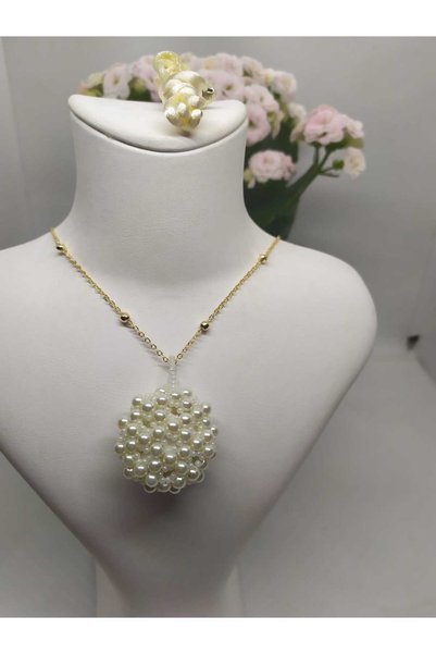 Sam Large Cevşen Necklace - with Chain - Necklace Lanyard Gift / Handmade Crystal Beads Knitted /