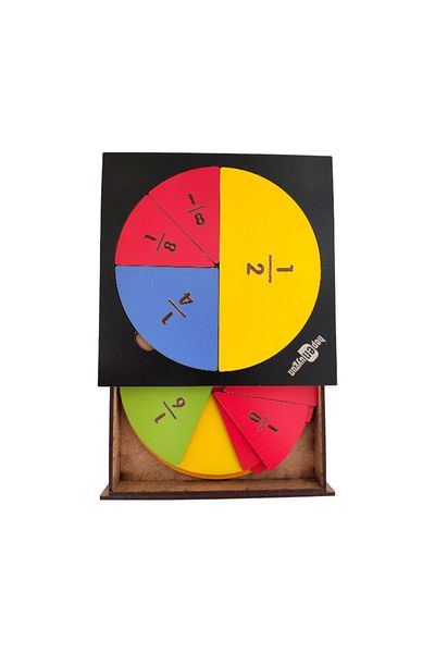 heptex 15cm Boxed Wooden Fraction Set