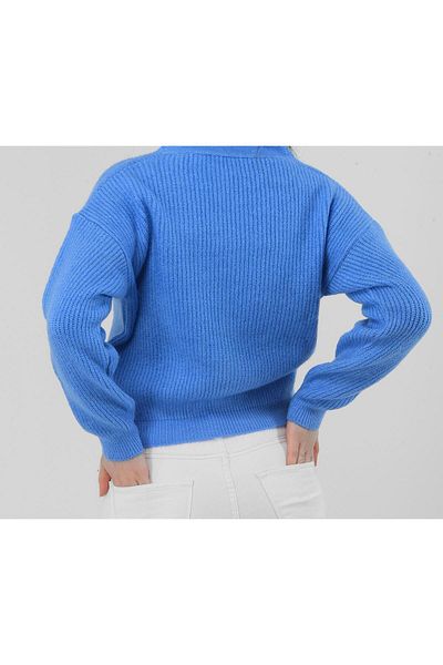NOBLELOOK Cardigan de tricotaj oversize cu decolteu în V pentru femei