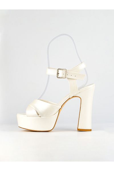E&L Company 13cm Bridal shoes, off-white leather, running is guaranteedIt's the product, it's important