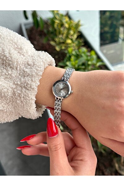 İnogge Silver Minimal Retro Women's Wristwatch