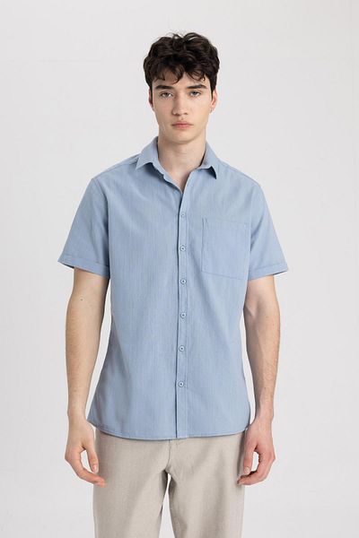 DeFacto Κοντομάνικο Slim Fit πουκάμισο - R1706az24sm