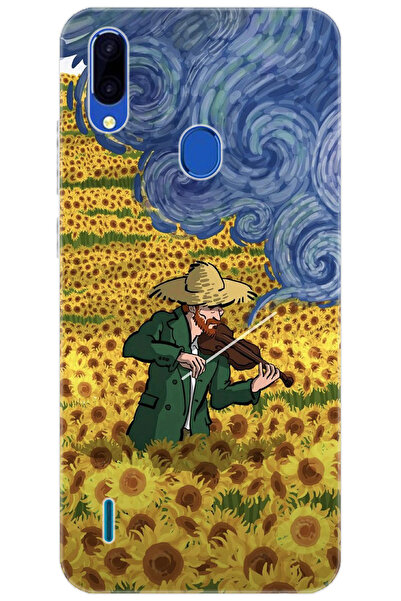 CASPER Via G4 Uyumlu Kılıf Desen Baskılı Silikon Sunflower Ayçiçeği Tarlası S...