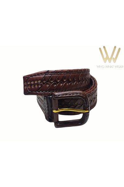 GÖN MEN'S BUCKLE 100% HANDMADE LEATHER BELT (LEL)