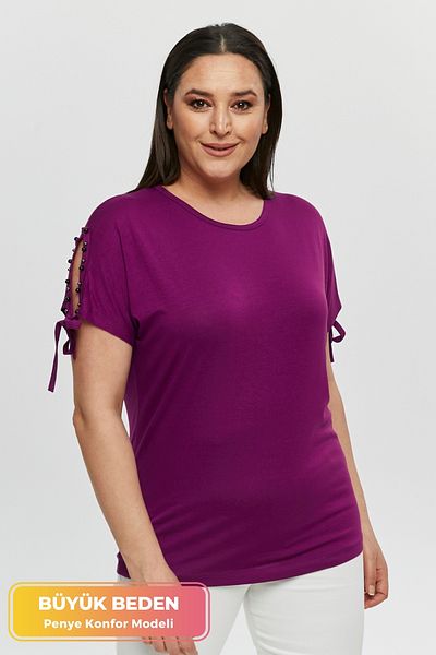 tarzımsüper Tricou cu tunică din bumbac pieptănat cu mânecă scurtă, cu mâneci lungi, cu mâneci, model confort nou sezon.