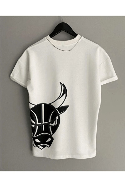 MAGORS تي شيرت قطني مطبوع عليه الثور الأسود بأكمام قصيرة ورقبة دائرية للمراهق...