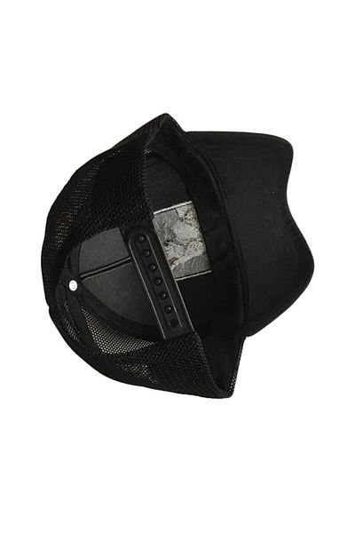 ŞapkaIdünyasi Lone Wolf Wolf Themed Men's Mesh Black Hat