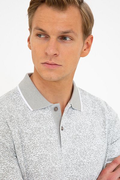 Pierre Cardin Μπλουζάκι Polo Neck Grey Slim Fit