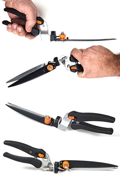 Binbirreyon Dönen Başlıklı Çim Çit Kesme Makası Açılı Makas 34cm Ab057