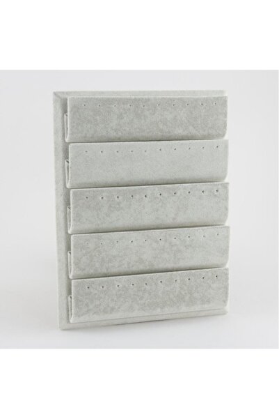 Aydın Decor Suede Layered Earring Stand with Gray Feet on MDF (AYDINDECOR)