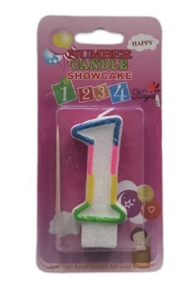 NUMBER CANDLE Mum Rakamlı No : 1