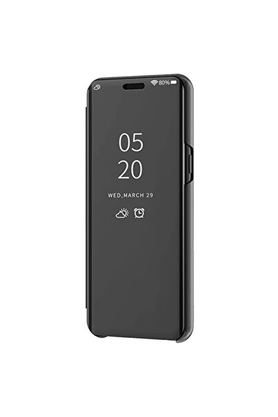 Smart Tech Samsung Galaxy S7 Edge Aynalı Kapaklı Lüx Kılıf Siyah