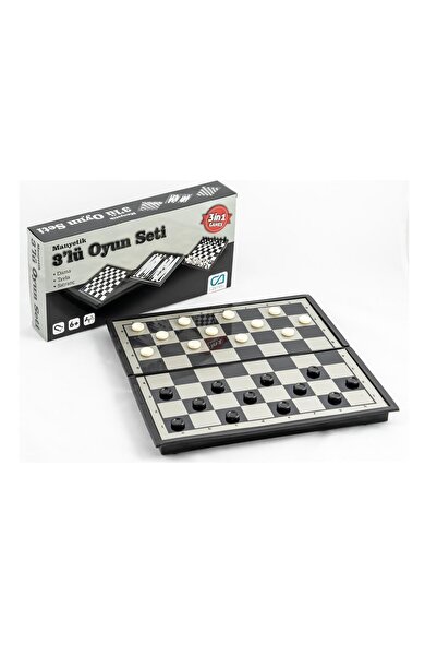 CA Games Manyetik 3'lü Oyun Seti (tavla - Satranç - Dama)