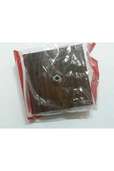 MAKEL - Karea Natural Ceviz Uydu Prizi Tekli Geçişli (f Konnektörlü) Çerçeveli