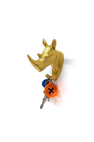 CajuArt Hanger Rhino Shape Wall Decor - Modern Wall with Key Item Decoration
