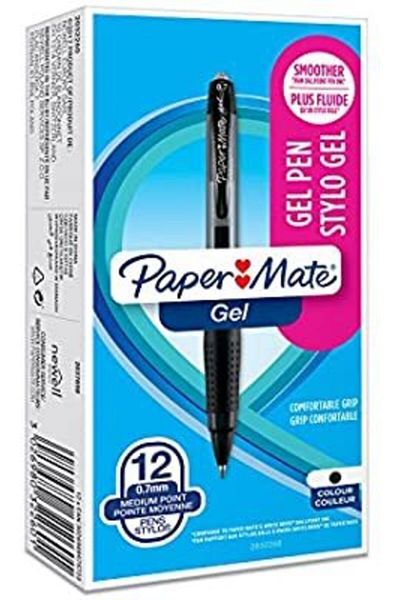 Paper-Mate Gel Ballpoint Pen Blue 0.7 mm 12 Pieces