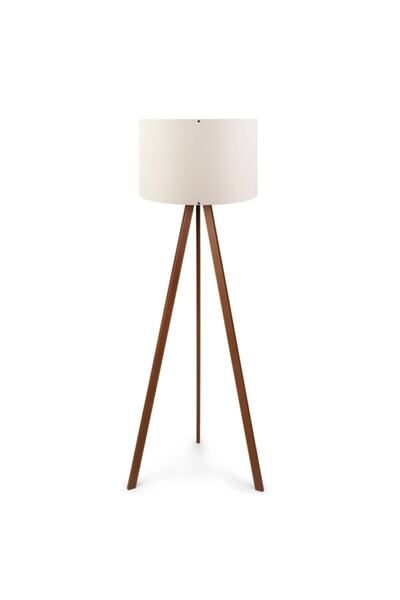 Art&Gift A&g Ahşap Tripod Lambader Kumaş Başlık Köşe Lambası