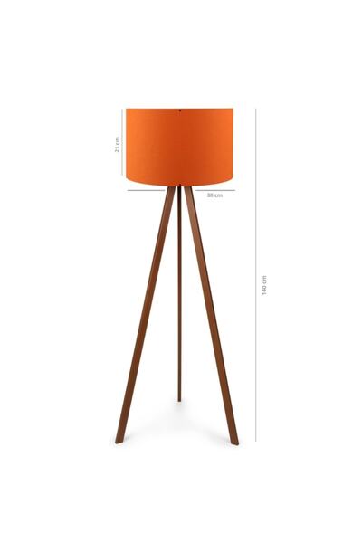 Art&Gift A&g Ahşap Tripod Lambader Kumaş Başlık Köşe Lambası