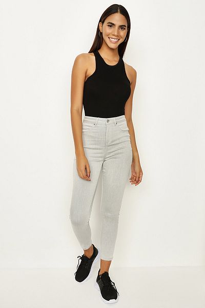 Select Moda Women's Gray Skinny Pants